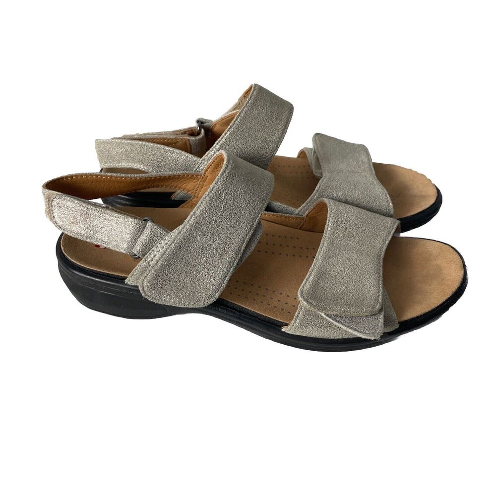 Revere Women's Como Back Strap Sandals Gold Wash size 5 MINT